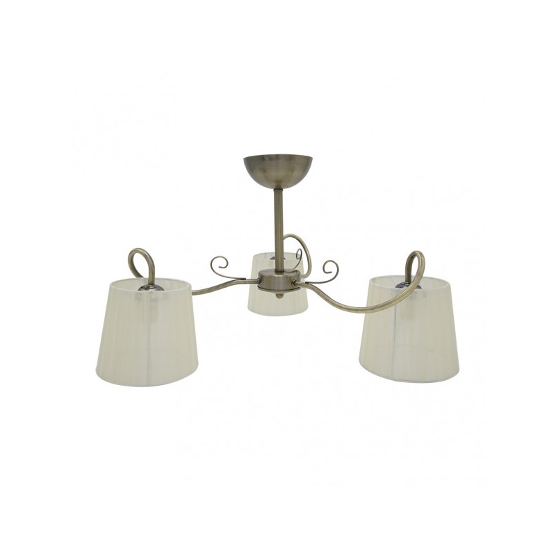 Lámpara Cuzco 3xE14 cuero Fabrilamp